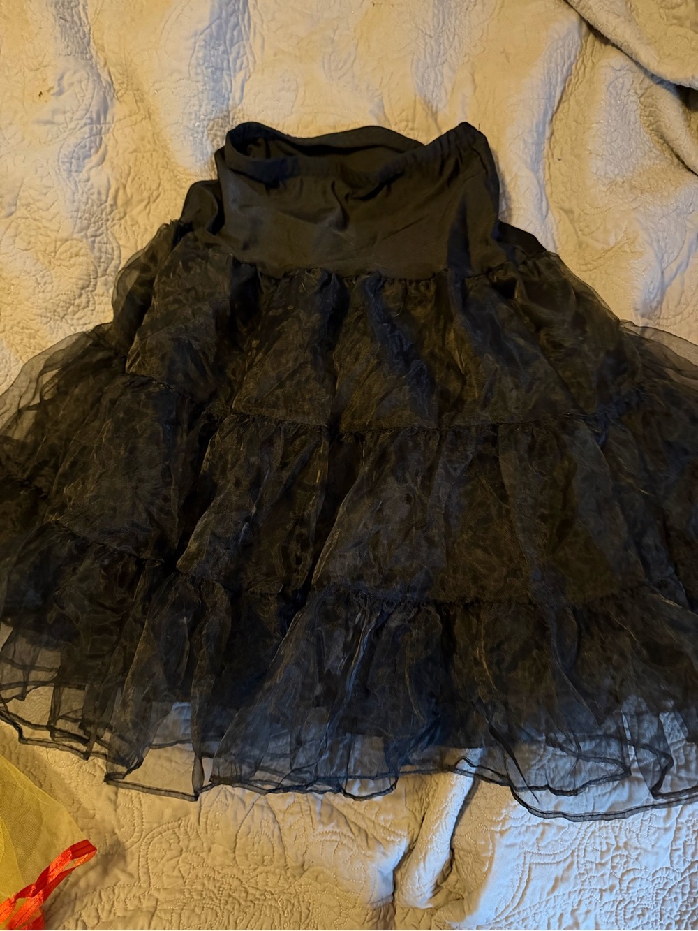 Women’s Black tulle tiered skirt